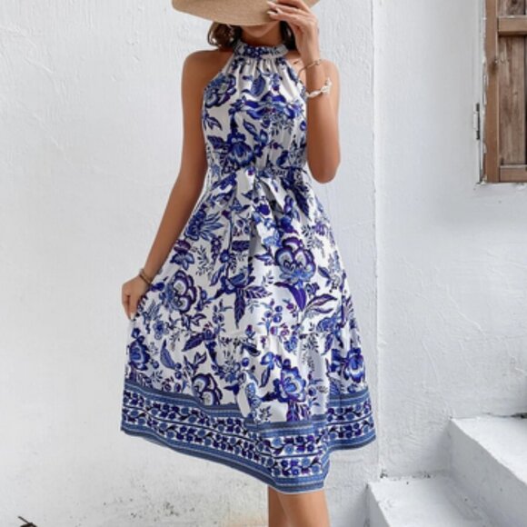 SERIOUS SALE!  GREEK / PORTUGUESE SUMMER DRESS - SMALL - Picture 1 of 14